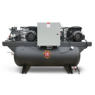 Industrial Gold Duplex 10 HP Rotary Screw Compressor World Latin America, 78 CFM, 120 Gallon Air Tank, 230-Volt, 1-Phase | DR101H120