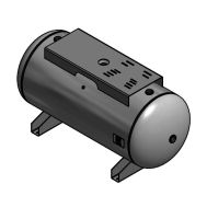 SteelFab 200 Gallon Horizontal Air Tank with Top Plate (18