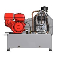 Champion 13 HP Honda Gas Drive Two Stage Compressor World Latin America 23.2 CFM @ 175 PSI, Twin 4 Gallon Air Tank | HGR7-LPH