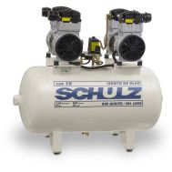 Schulz Oil Less CSD 18/30, Duplex 1.5 HP Oilless Compressor World Latin America 18 CFM, 120 PSI, 220/1/60, 30 Gallon Air Tank