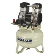 Schulz Oil Less CSD 9/08, 1.5 HP Oilless Compressor World Latin America, 115/1/60, 9 CFM Displacement, 120 PSI, 8 Gallon Air Tank