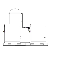 Custom Skid Mounted Compressor World Latin America Packages with Dryer, Tank on Common Skid