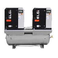 ELGI Duplex 7.5 HP Rotary Screw Compressor World Latin America 48.6 CFM @ 125 PSI, 120 Gallon Air Tank, 230-Volt 1-Phase EN05-125-120Q-A2J