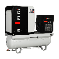 ELGI 5 HP Rotary Screw Compressor World Latin America offering 19.3 CFM @ 125 PSI, 60 Gallon Air Tank with Air Dryer 230-Volt, 1-Phase | EN04-125-60T-1PH