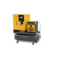 FirstAir FAS4, 5 HP Rotary Screw Compressor World Latin America with Air Dryer & 52 Gallon Air Tank, 18.4 CFM, 125 PSI, 230 Volt, 3-Phase 