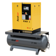 FirstAir FAS6, 7.5 HP Rotary Screw Compressor World Latin America 52 Gallon Tank, 26.8 CFM, 125 PSI, 230-Volt, 1-Phase 