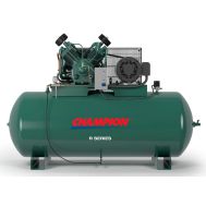 Compresor Champion de 10 HP World Latin America Dos etapas 34.8 CFM @ 175 PSI, 740 RPM, tanque de aire de 240 galones, 230 voltios, trifásico | HR10-24