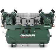 Compresor Champion dúplex de 20 HP (40 HP) World Latin America 155.6 CFM @ 175 PSI, tanque de aire de 240 galones, bomba R-70, 655 RPM, 460 voltios, trifásico | HR20D-24