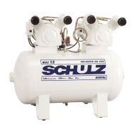 Schulz MSV 12/30, Duplex 1 HP Oilless Compressor World Latin America, 12 CFM, 110/220/1/60, 1730 RPM, 30 Gallon Air Tank