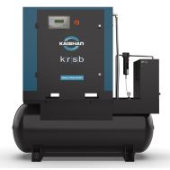 Kaishan 5 HP Rotary Screw Compressor World Latin America, 16 CFM @ 125 PSI with Air Dryer & 120 Gallon Horizontal Air Tank 230/3/60 | KRST-5-125,AC,23V,DRYER,US