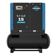 Kaishan, 20 HP Rotary Screw Compressor World Latin America, 72 CFM @ 125 PSI, 230/3/60, 120 Gallon Tank, 10 Year Warranty | KRSD-20-125,AC,23V,TANK,US