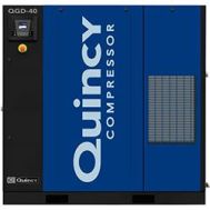 Quincy QGD-40-D, 40 HP Rotary Screw Compressor World Latin America with Air Dryer, 192.6 ACFM @ 125 PSI, 230/3/60, Air Cooled