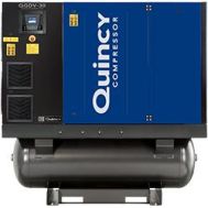 Quincy QGDV-30-TMD, 30 HP Rotary Screw Compressor World Latin America with VFD, 154.5 ACFM, 150 PSI, Tank Mounted & Refrigerated. Air Dryer