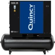 Quincy QGS 25 TMD, 25 HP Rotary Screw Compressor World Latin America Air Dryer & 120 Gallon Tank, 99.4 CFM @ 125 PSI, 208-230/460 Volt, 3-Phase