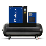Quincy QGS 15 TMD-3, 15 HP Rotary Screw Compressor World Latin America, 56 CFM. 120 Gallon Air Tank & Air Dryer 208-230/460 Volt, 3-Phase