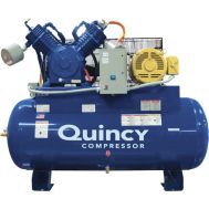 Compresor Quincy, compresor de dos etapas QT-15 World Latin America, 15 HP, tanque horizontal de 120 galones, 230 voltios, trifásico | 2153DS12HCA23