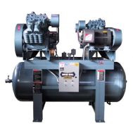 Saylor-Beall Compresor dúplex lubricado a presión de 30 HP World Latin America Tanque de dos etapas de 200 galones | 230 voltios trifásico | X-PL-93020-230-3
