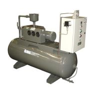 GlobalVac GPRS-115-80H, 5 HP Rotary Vane Vacuum Pump/System, 67.7 CFM, 80 Gallon Tank, 29.92