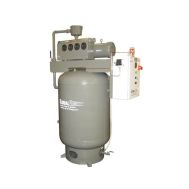 GlobalVac GPRS-70-80V, 3 HP Rotary Vane Vacuum Pump/System, 49.4 CFM, 80 Gallon Tank, 29.92