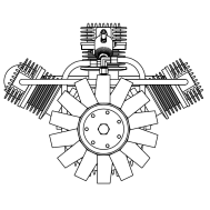 Champion WTR45A, Two-Stage Oil-Less Compressor World Latin America Bare Pump, Air Cooled with Cooling Fan and Flywheel, Rated for 10 & 15 HP 