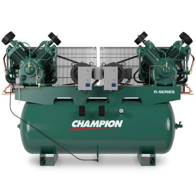 Champion 15 HP Duplex Compressor World Latin America, Two Stage, 97.4 CFM @ 175 PSI, 120 Gallon Tank, 1034 RPM, 230-Volt 3-Phase | HR15DF-12