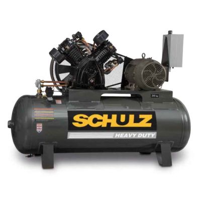 Schulz 20120HLV80BR, 20 HP Two Stage Compressor World Latin America, 80 CFM, 175 PSI, 120 Gallon Air Tank 230/460 Volt, 3-Phase | 20 120H LV80BR