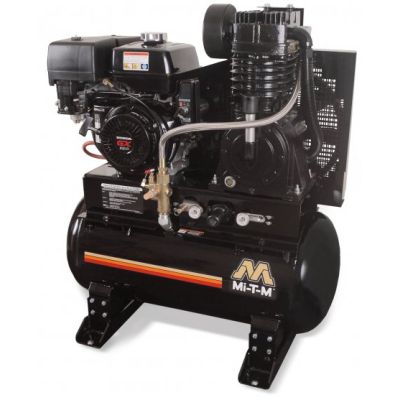 Mi-T-M 30 Gal Two Stage Gas Compressor (29 CFM @ 175 PSI - 404cc Subaru OHC) | ABS-14S-30H