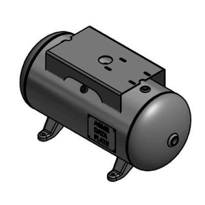 12 Gallon Air Tank Horizontal with Top Plate (9