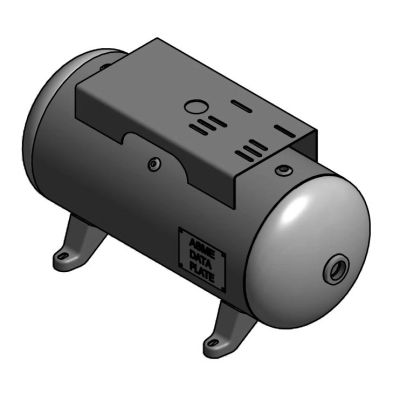 20 Gallon Air Tank Horizontal with Top Plate (10