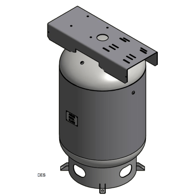 SteelFab 120 Gallon Vertical Air Tank with Top Plate (15