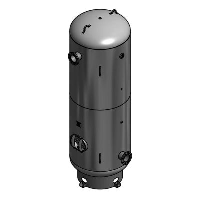 1,060 Gallon Air Tank Vertical with Skirt Rated for 155 PSI ASME Coded | A10132
