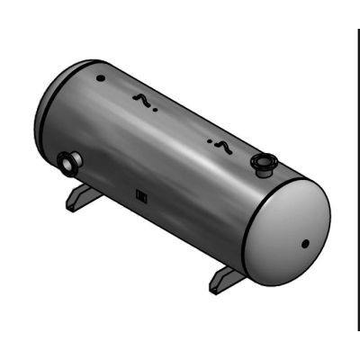 1060 Gallon Air Tank Horizontal with Saddles | SteelFab | A10368