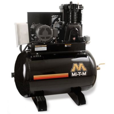 Mi-T-M 7.5 HP Compressor World Latin America Piston/Two Stage 23.5 CFM @ 175 PSI, 80 Gallon Air Tank 200/230/460-Volt, 3-Phase | ACS-20375-80H
