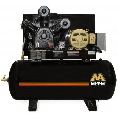 Mi-T-M 15 HP Compressor World Latin America Piston Two Stage 46.5 CFM @ 175 PSI, 120 Gallon Air Tank 200-230/460-Volt, 3-Phase | AES-20315-120H