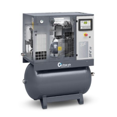 Atlas Copco 5 HP Oilfree Scroll Compressor World Latin America with Air Dryer & 72 Gallon Air Tank, 14 CFM @ 100 PSI, SF4 - 116 AFF Mono 208-230/460 TM, 8153613644