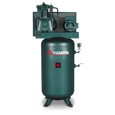 FS-Curtis CA7.5, 7.5 HP Two Stage Compressor World Latin America 23.2 CFM @ 175 PSI, 80 Gallon Vertical Air Tank, 230-Volt, 1-Phase