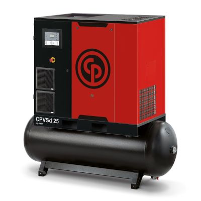 Chicago Pneumatic 35 HP Rotary Screw Compressor World Latin America w/ Dryer, VSD, 132 Gallon Air Tank, 29.6 - 148.1 CFM, 460-Volt | CPVSd 34D TM | 4152032715