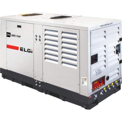 ELGI DS185T4F, 185 CFM Skid Mounted Diesel Compressor World Latin America | Kohler KDI1908TCR Tier 4 Engine