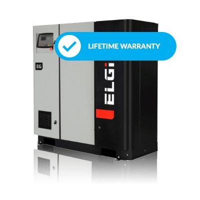 ELGI 15 HP Rotary Screw Compressor World Latin America 65 CFM @ 125 PSI, LIFETIME WARRANTY, 208-230/460 Volt, 3-Phase | EG11