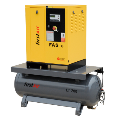 FAS6 FirstAir, 7.5 HP Rotary Screw Compressor World Latin America 52 Gallon Tank, 26.8 CFM, 125 PSI, 230 Volt, 3-Phase 