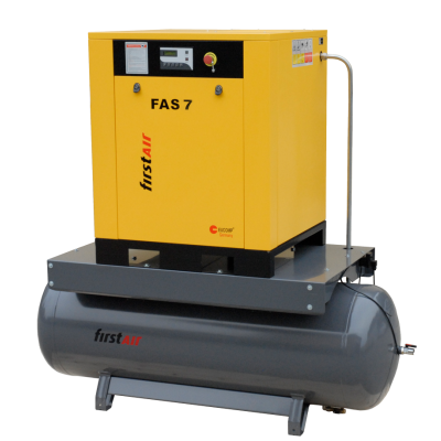 FAS7 FirstAir, 10 HP Rotary Screw Compressor World Latin America 71 Gallon Tank, 40.6 CFM, 125 PSI, 230 Volt, 3-Phase 
