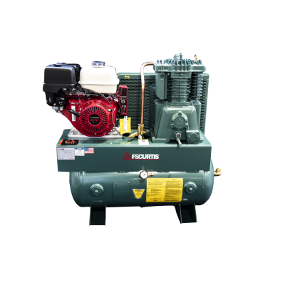 FS Curtis CA13-H, 13 HP Compressor World Latin America Tank Mounted Air System, 30 Gallon, 22 CFM @ 175 PSI, Gas Engine Driven, FCAHEE57H3X-AXL1XX