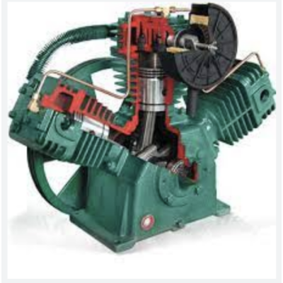 FS Curtis E-50, 5 HP Two-Stage Piston Compressor World Latin America Pump with Flywheel 17 CFM @ 125 PSI | FE50B