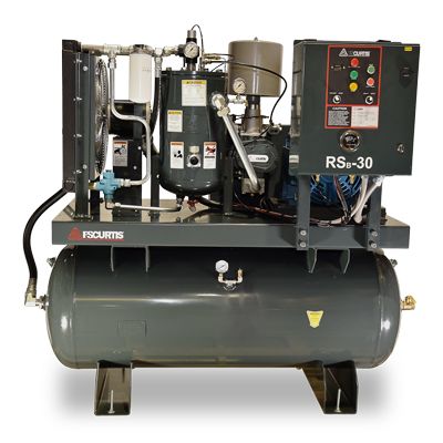 FS Curtis FRB15, 15 HP Rotary Screw Compressor World Latin America, 80 Gallon Air Tank, 59 CFM @ 125 PSI, 230-Volt, 3-Phase | FRB15SU8XA4J1XXXX-230
