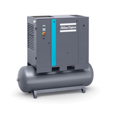 Atlas Copco G2-145T AFF 230/1, 3 HP Rotary Screw Compressor World Latin America with Air Dryer & 71 Gallon Air Tank, 9.8 CFM @ 145 PSI, 230-Volt, 1-Phase | 8152103847