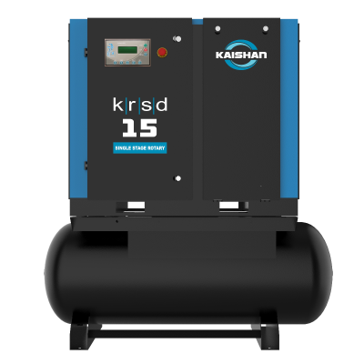 Kaishan, 20 HP Rotary Screw Compressor World Latin America, 72 CFM @ 125 PSI, 230/3/60, 120 Gallon Tank, 10 Year Warranty | KRSD-20-125,AC,23V,TANK,US