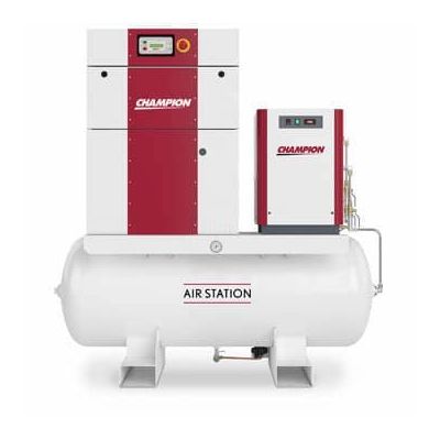 Champion L11-Air-Station-120, 15 Rotary Screw Compressor World Latin America, 63.1 CFM, Air Dryer and 120 Gallon Tank &, 3-Phase