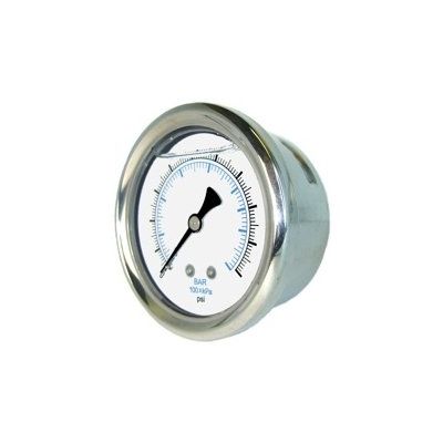 0-160 PSI, Back Mount Air Pressure Gauge, Liquid Filled | LFSB25-160