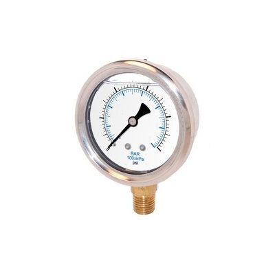 0-200 PSI, manómetro de aire, relleno de líquido | 0-200