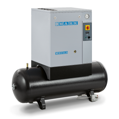 Mark Compressor MSU 5.5 TM, 5 HP Rotary Screw Compressor World Latin America, 18.1 CFM @ 145 PSI, 60 Gallon Tank, 230-Volt, 1-Phase, 62 dBA